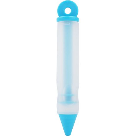 Stylo alimentaire en silicone à 4 embouts, outil de décoration pour chocolat et gâteau, moule (bleu) (1/5)