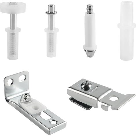 Kit di riparazione per porte pieghevoli da 6 pezzi con perni da 0,95 cm, ruota di guida da 2,2 cm a 2,5 cm e staffe per porte pieghevoli a soffietto.