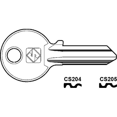 Chiavi per cilindri cisa 4 spine grandi - cs205 sx