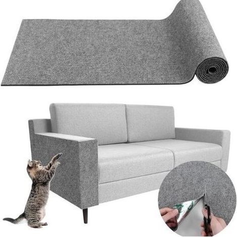 Tapis Griffoir pour Chat Auto-Adhésif, Climbing Cat Scratcher, DIY Trimmable Chats Grattoir, Protège Les Meubles(40X100CM) (1/4)