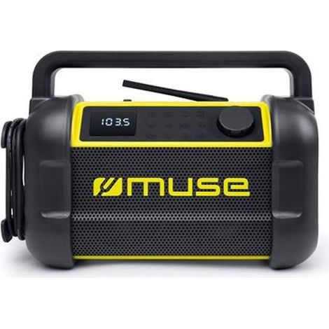 Radio da cantiere Bluetooth - 20 W - Schermo bianco - FM 30 memorie - Orologio - Sveglia - Muse (1/5)