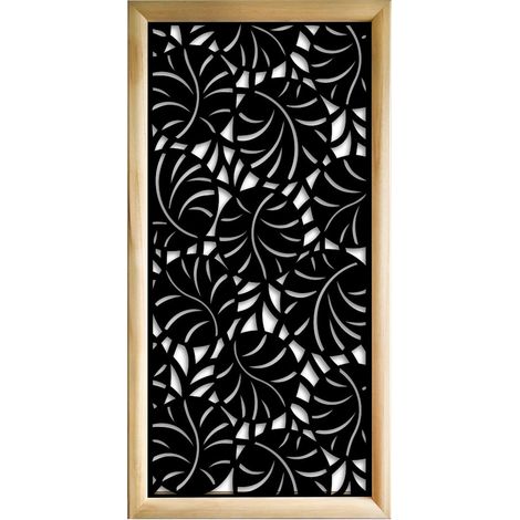 MANGROVIE - Modules décoratifs en bois et PVC - Couleur : noir - Dimension : 73x148 cm