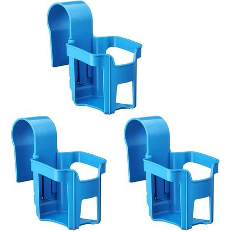 Set di 3 portabicchieri da piscina, cestino portaoggetti rimovibile, portabicchieri da bordo piscina, accessori per piscina, per feste estive in spiaggia e vasche da bagno. (1/5)