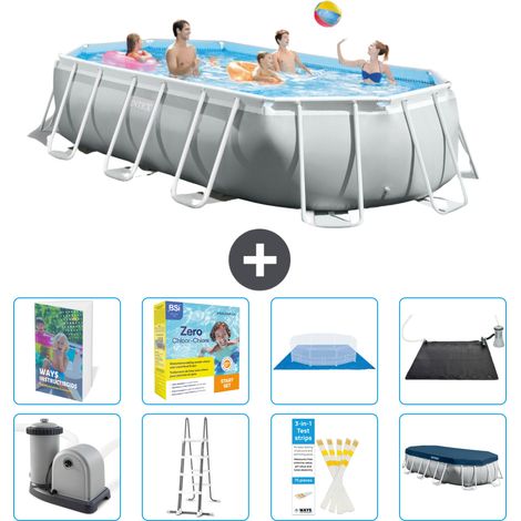 Intex Piscine Prism Frame Ovale - 503x274x122 cm - 9-pièces  S582