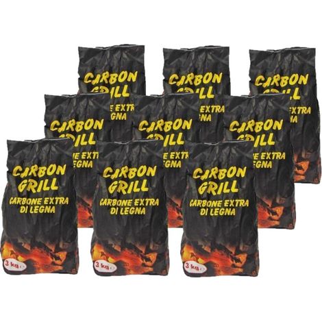 KIT 9 PACCHI DI CARBONELLA CARBONE EXTRA DI LEGNA DA 3 KG