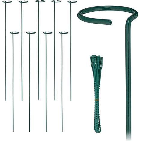 Pflanzenstützen aus Metall 10er-Pack