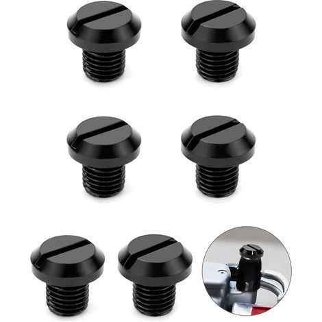 Lot de 6 vis de bouchage pour trous de rétroviseurs de moto, bouchons en alliage d'aluminium M10x1,25, filetage gauche et droit, compatibles avec la plupart des motos. (1/5)