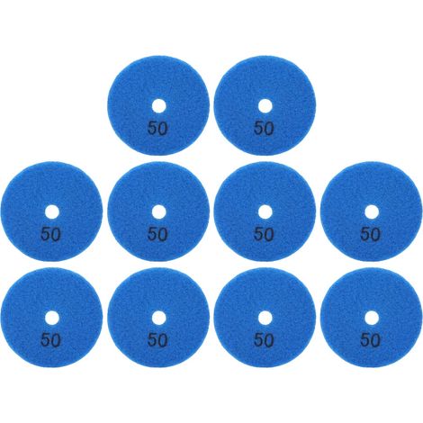 Set di 10 dischi abrasivi da 7,6 cm (3 pollici) – diamantati – grana 50 – per marmo, cemento e pietra – lucidatura