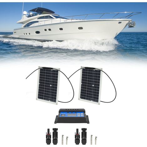 Kit contrôleur de panneau solaire 15 W pour voitures, yachts et bateaux - Panneau solaire + contrôleur 60 A (1/5)