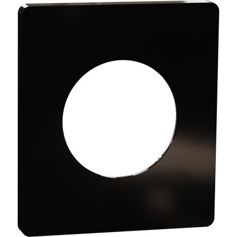 Plaque de finition 1 poste - Odace Architecte 2025 - S935802 - Schneider - Effet noir émaillé