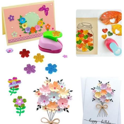 Perforatrice de Papier - Mini - Coeur, Papillon - 4 Pcs - 15 mm - Scrapbooking (1/4)
