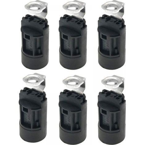 6pcs E14 Candle Bulb Holder Plastic Lamp Base Lamp Socket Holder for Lamp Making Chandelier Restoration Lamp Finishing Project