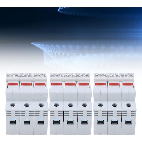BERM RT18-32X Schienen-Sicherungshalter mit LED-Anzeigeleuchte, Sicherungskern, Kupferteilen, 500–690 V Drehstrom (1/5)