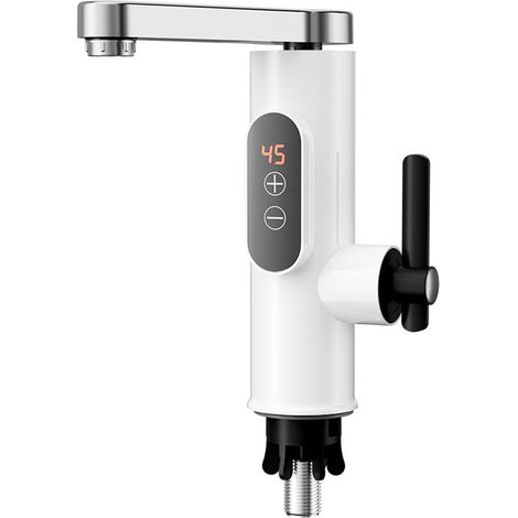Elektrischer Wasserhahn mit Durchlauferhitzer, elektrische Heizung, einstellbare Temperatur (30 55 °C), Küchenarmatur, 230 V, Edelstahl, für (1/5)