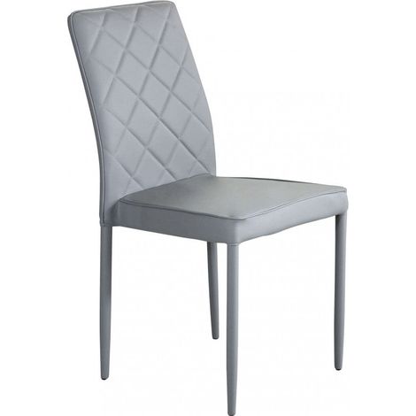 Sedia Blossom 41x50x91 h cm in Similpelle Grigio chiaro (1/5)