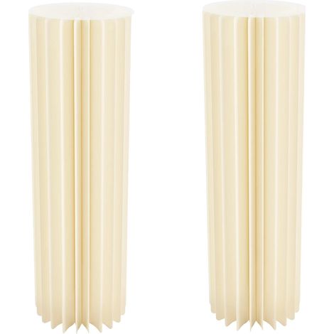 Vases en carton, structure en nid d'abeille, design réutilisable, BLANC (1/2)