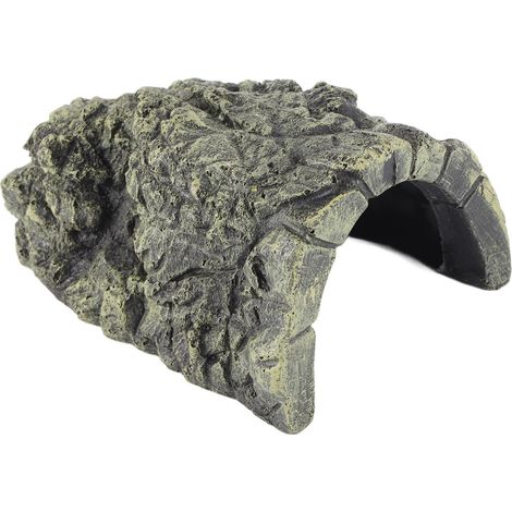 Schildkröten-Versteckhöhle für Aquarium - Reptilienbad-Habitat-Dekoration (große Größe) (1/4)