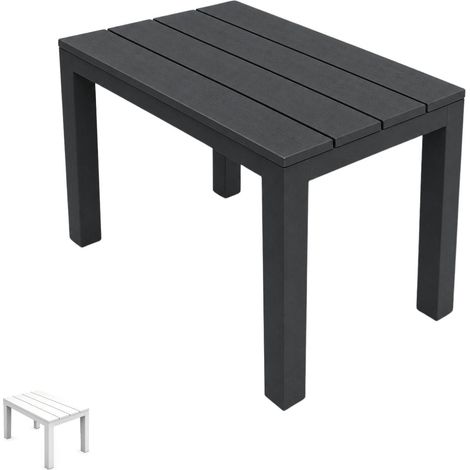 Panca da esterno senza schienale in Polipropilene resistente e versatile - Misura 60x38,5x45 cm - Panca da giardino a 1 posto con Trama Effetto Legno
