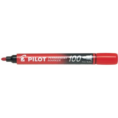 Pilot SCA-100-R marqueur indélébile Pointe ogive Rouge