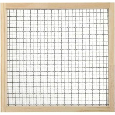 Tamis à terre pour jardinage, Tamis léger en bois pour pierres et compost, Tamis de criblage pour terre, cailloux et compost - Ouverture : 8 mm × 8 mm (1/5)