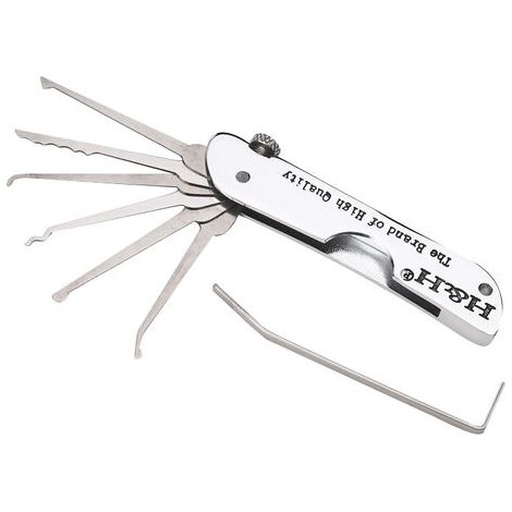 VURAHOME - Kit de crochetage de serrures Kit de crochetage de serrures pliable 7 en 1 en acier inoxydable avec clé Kit de formation compact pour les professionnels débutants (1/5)