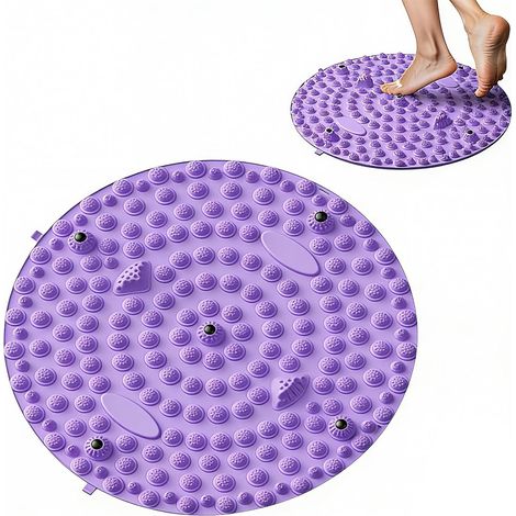 Tapis de massage pour les pieds, tapis de point de pression des pieds, tapis portable pour détendre la pression (violet) (1/5)