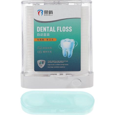 2 boîtes de distributeur automatique de fil dentaire, enfile-fil, porte-fil dentaire, cure-dents, boîte de fil dentaire automatique