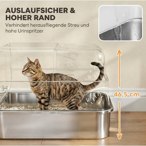 Arenero XXL cerrado de acero inoxidable 70x50 cm OKMYHOME (1/2)