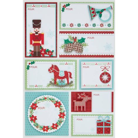Set mit 16 Weihnachtsgeschenk-Etiketten - (1/3)