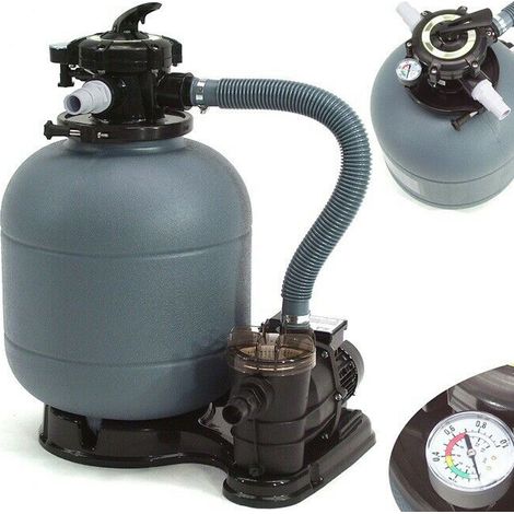 Sandfilteranlage 8000 l/h XXL Pumpe Filteranlage Filterkessel Pool Filter 57422 (1/5)