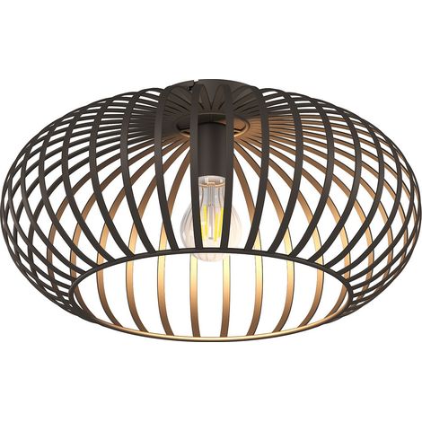 Plafonnier semi-encastré couleur rouille 1x E27