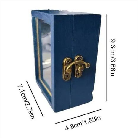 BibliothèQue Miniature de Poche pour L'AnxiéTé, Petite BibliothèQue de Livres en Bois, Anti-Stress, éTagèRe de Table (1/5)