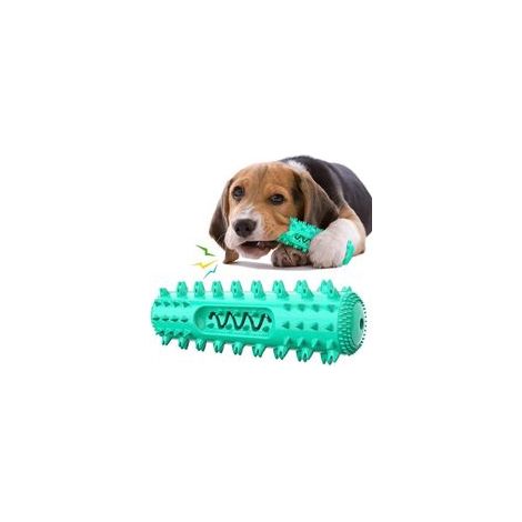 Kauspielzeug für Hunde mit starkem Kaubedürfnis, Zahnbürste und Reinigungsstab für Hunde, Kauspielzeug für Welpen und kleine bis mittelgroße Hunde (Meerblauw)-Crezuo