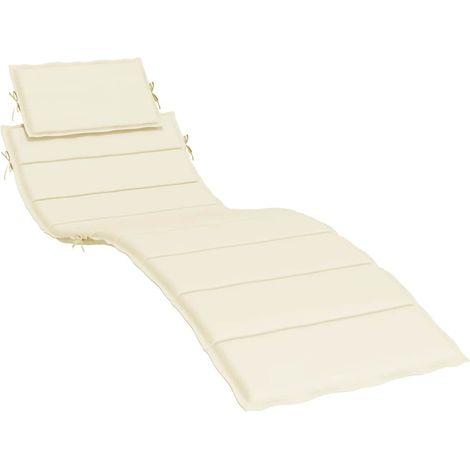 Sonnenliegen-Auflage Creme 186x58x4 cm Oxford-Gewebe