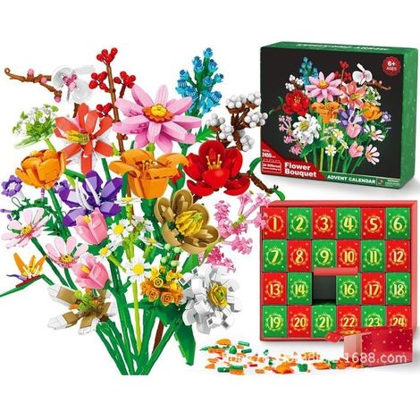 Calendrier de l'Avent de Noël Bouquet Block 2025 24 jours de Noël Boîte surprise Daisy (1/5)