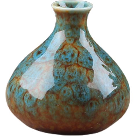 Pot de fleurs créatif en céramique émaillée texturée de 12 cm, idéal pour la décoration intérieure et pouvant servir de centre de ta (1/5)