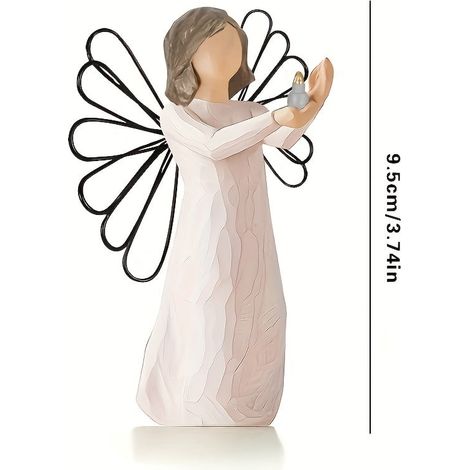 Statue Résine - Support Bougie - Décoration Intérieure Noël - Figurine Biblique - 1 Pièce (1/5)