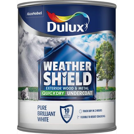 Dulux Weathershield Exterior Undercoat Pure Brilliant White 750ml