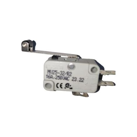 Microrupteur Levier long à rouleau RS PRO, Connexion rapide, SPDT, 16 A @ 250 V CA 250V ( Prix pour 1 )
