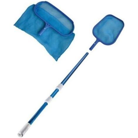 Pack nettoyage pour piscine - Manche télescopique - Epuisette de fond - Epuisette de surface (1/5)