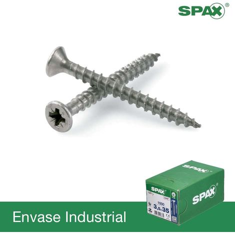 Caja 1000 unid. tornillo universal cabeza plana wirox 4x30mm z2