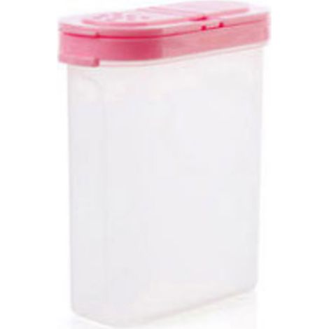 Boîte à épices en plastique lavable et réutilisable avec couvercle pour ranger les épices, 250 ml (rouge) (1/3)