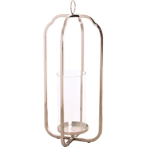 Photophore chromé en acier et verre design moderne argenté - Argent chromé et verre transparent (1/4)