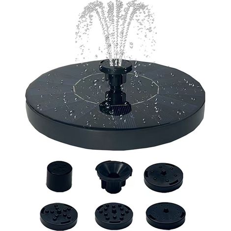 PRI-Fontaine solaire – Pompe à eau sans électricité – Hauteur de refoulement 1,5m – Pour bassins et décorations de jardin (1/5)