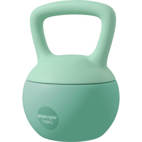 Kettlebell Rusa 10 kg Relleno de Arena Metálica Mango Antideslizante Training en Casa 21x21x30 cm