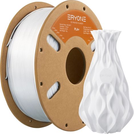 Filamento per stampante 3D, materiale PLA Plus, elevata precisione, colore bianco freddo. (1/2)
