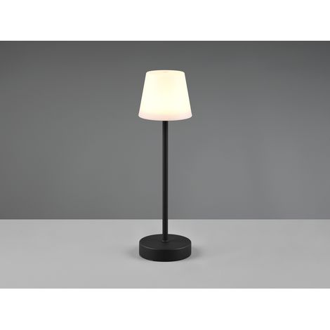 LED Akku Tischleuchte MARTINEZ für Innen & Außen, Schwarz 39cm (1/5)