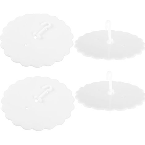 Crochets pour filet de tente dôme, 4 pièces, plastique blanc (1/5)