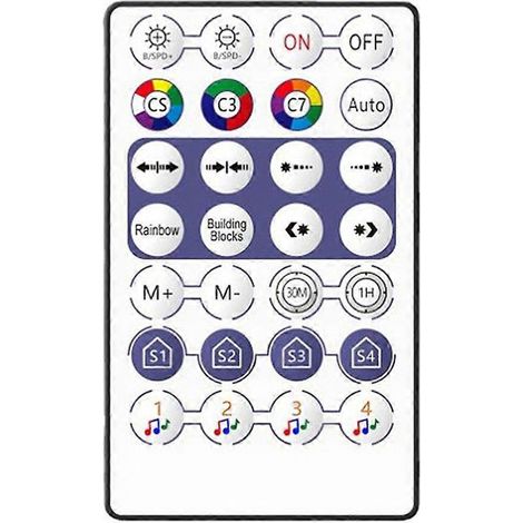 WS2811 WS2812B LED-Controller Bluetooth Musik 28-Tasten-Fernbedienung für individuell adressierbare RGB-LEDs (1/4)