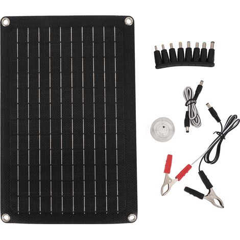 Ortviai Panneau Solaire Portable 20 W Étanche ETFE avec Charge Rapide PD et Double Sortie USB pour Extérieur
